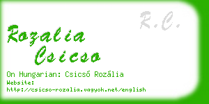 rozalia csicso business card