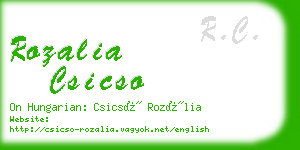 rozalia csicso business card